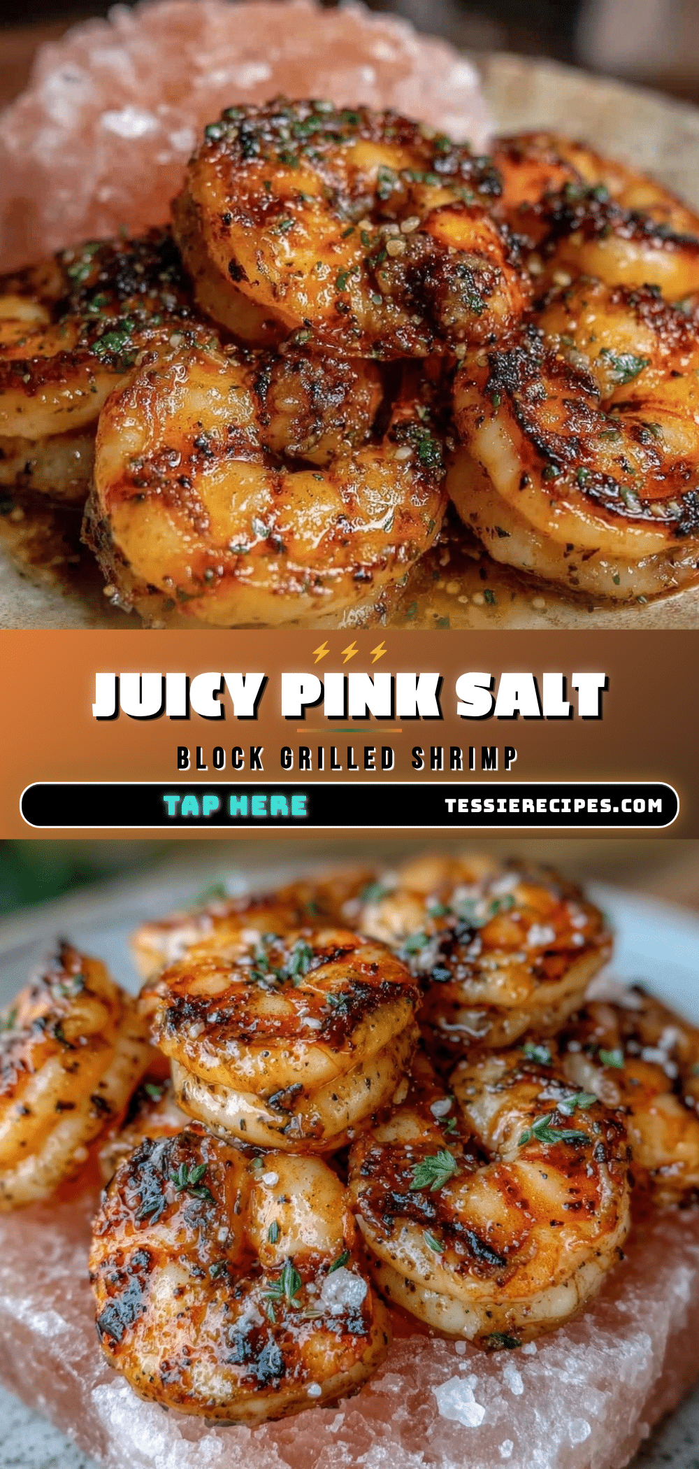 pink Himalayan salt block grilled shrimp recipe