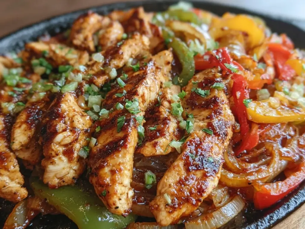 quick blackstone griddle chicken fajitas - featured image