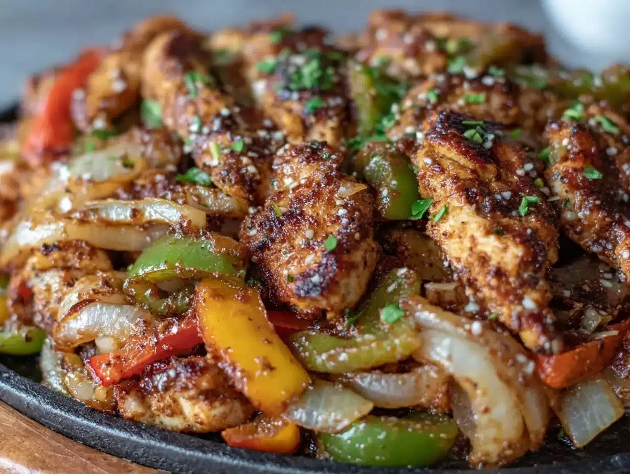quick blackstone griddle chicken fajitas preparation steps