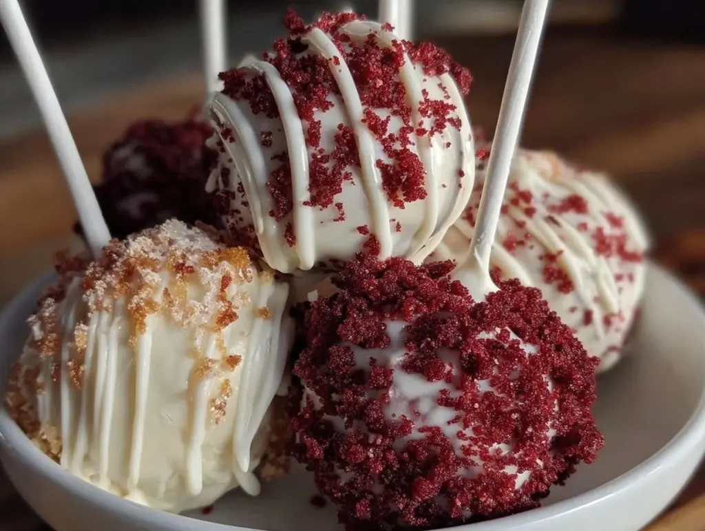 red velvet cake pops - featured image