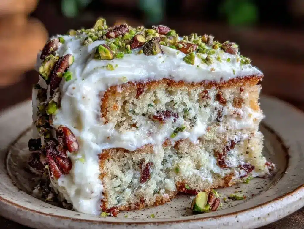 rose water pistachio cake - featured image