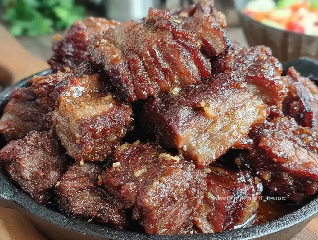 smoked brisket burnt ends oven recipe - featured image