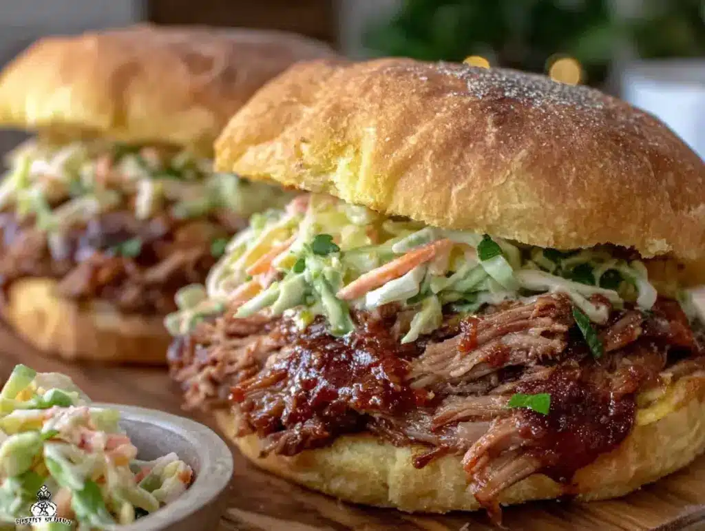smoked pulled pork sandwiches - featured image