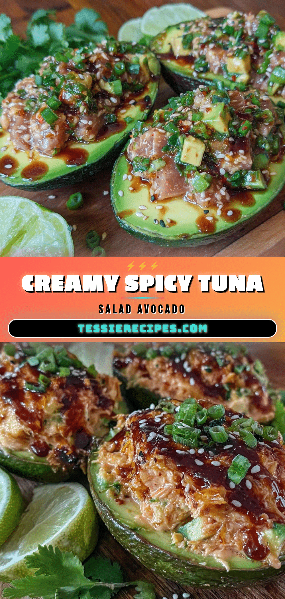 spicy tuna salad stuffed avocado recipe
