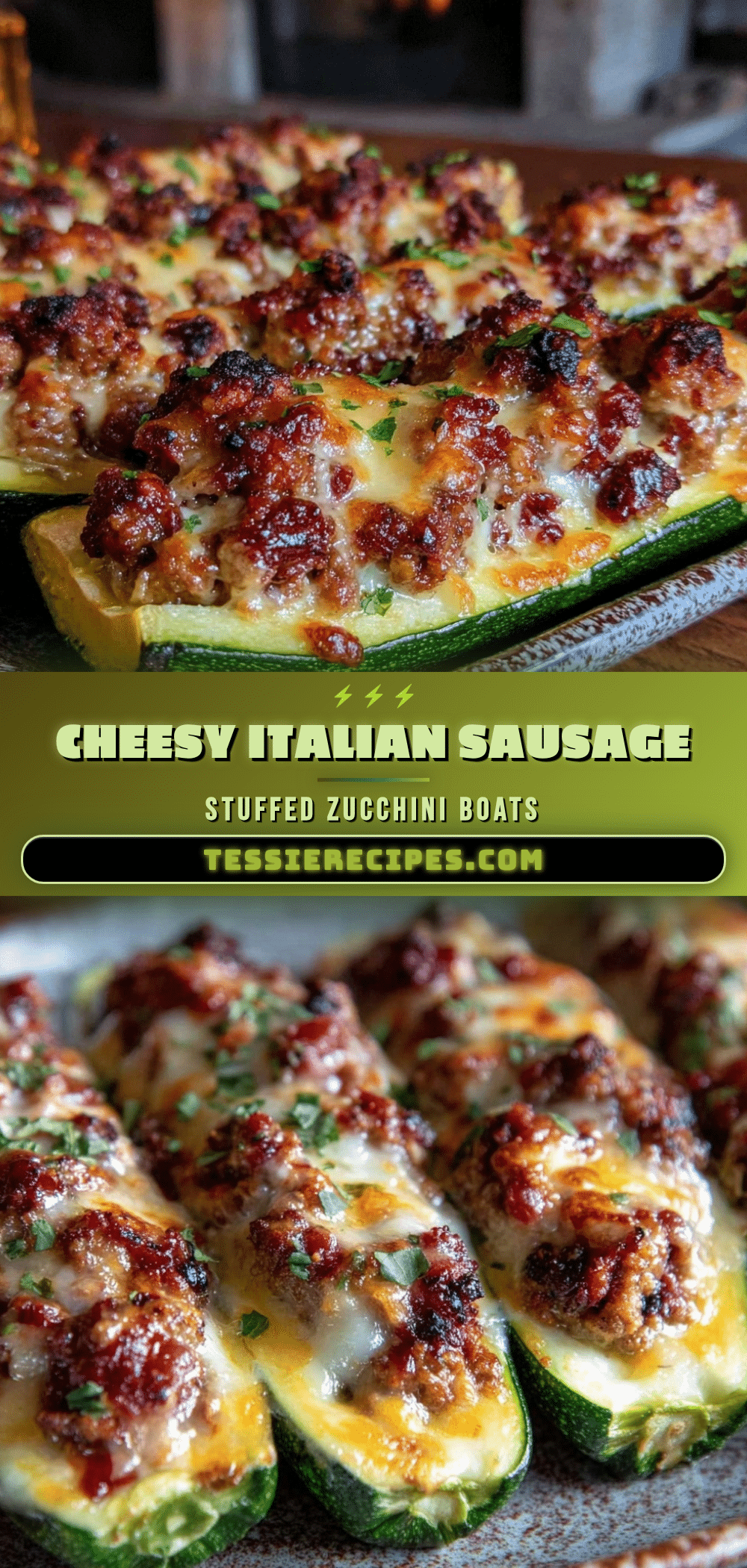 stuffed zucchini boats with italian sausage recipe