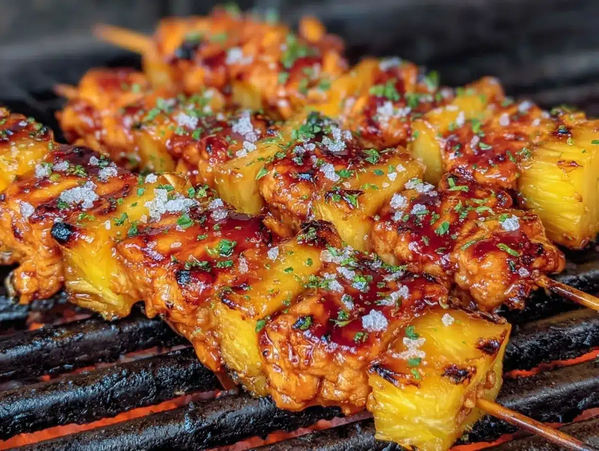 teriyaki chicken pineapple kabobs preparation steps