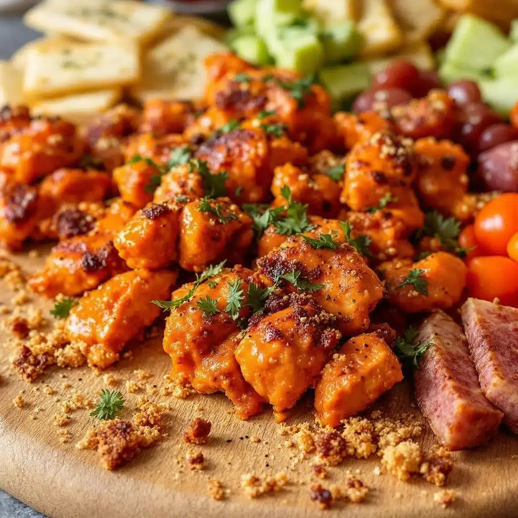 easy game day buffalo chicken charcuterie board - featured image