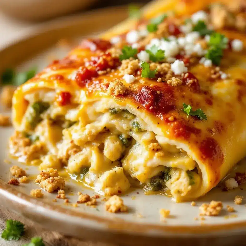 Hatch green chili chicken enchiladas preparation steps