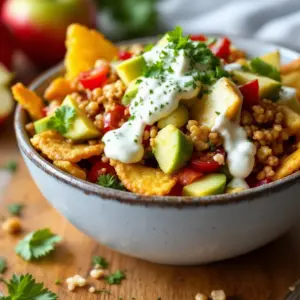 healthy apple nachos - featured image