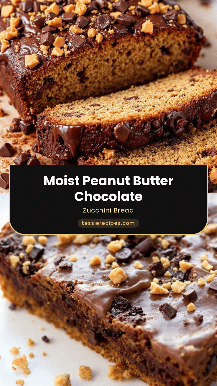 moist peanut butter chocolate zucchini bread recipe