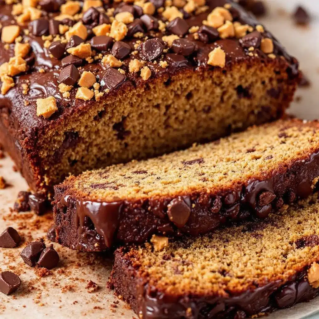 moist peanut butter chocolate zucchini bread - featured image