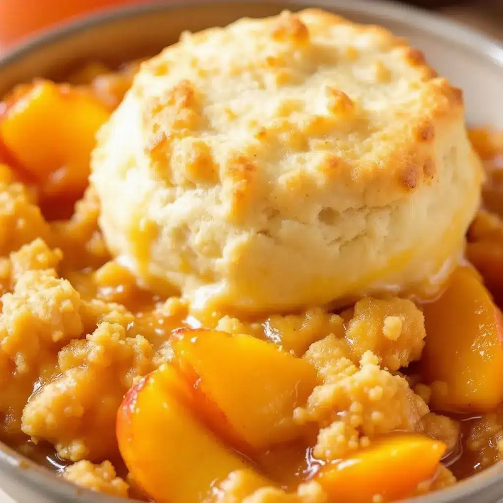 peach cobbler with buttermilk biscuit topping preparation steps