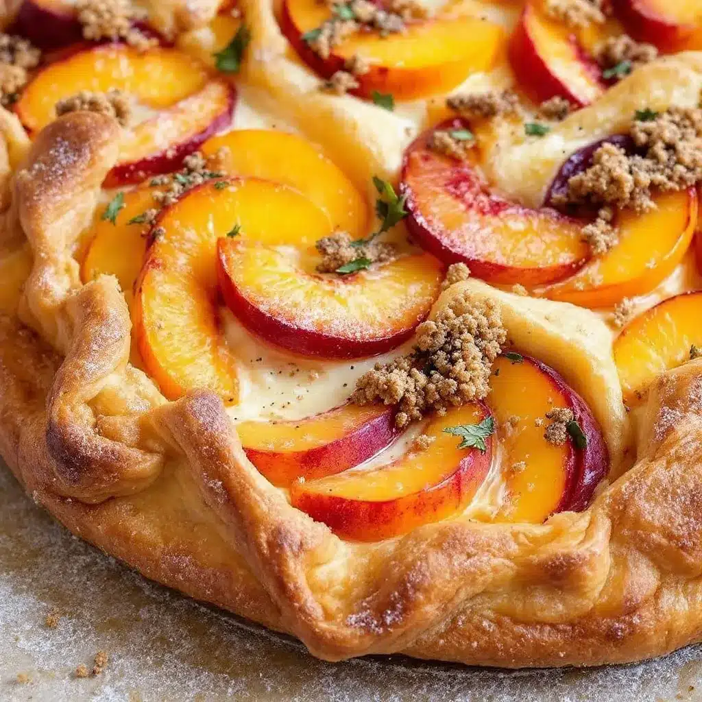peach mascarpone puff pastry tart preparation steps