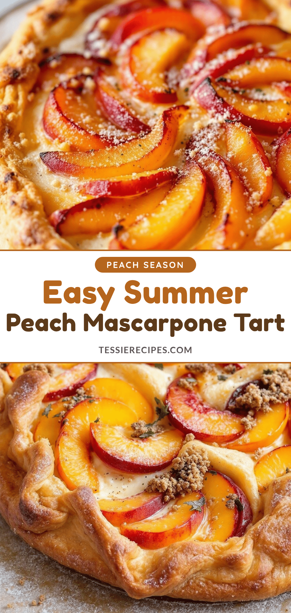 peach mascarpone puff pastry tart recipe
