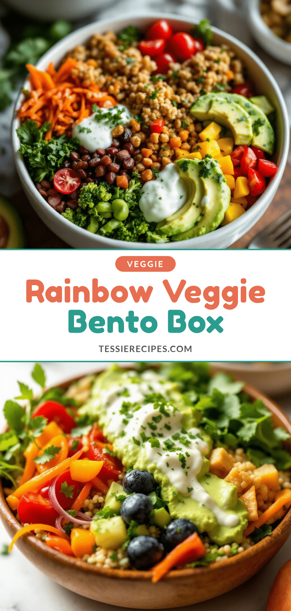 rainbow veggie bento box recipe
