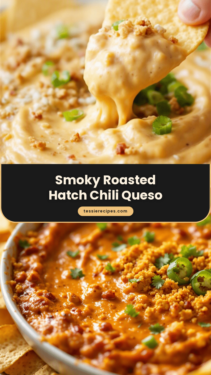 smoky roasted hatch chili queso dip recipe